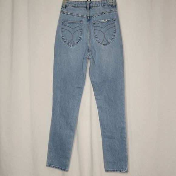 Rolla's High Rise Slim Dusters Distressed Mid-Weight Denim Ankle Jean - Size 25 - Picture 4 of 16